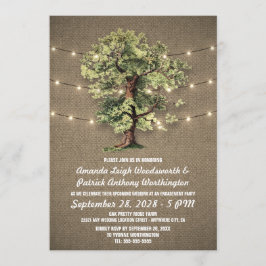  Oak Tree Verlovingsfeestuitnodigingen Kaart
