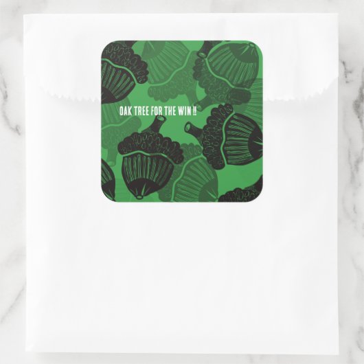 Oak Tree voor de Win Vierkante Sticker (Tas)