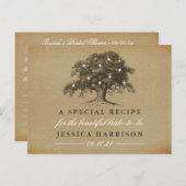 Oak Tree Vrijgezellenfeest Recept Uitnodiging Briefkaart (Voorkant / Achterkant)