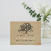 Oak Tree Vrijgezellenfeest Recept Uitnodiging Briefkaart (Staand voorkant)