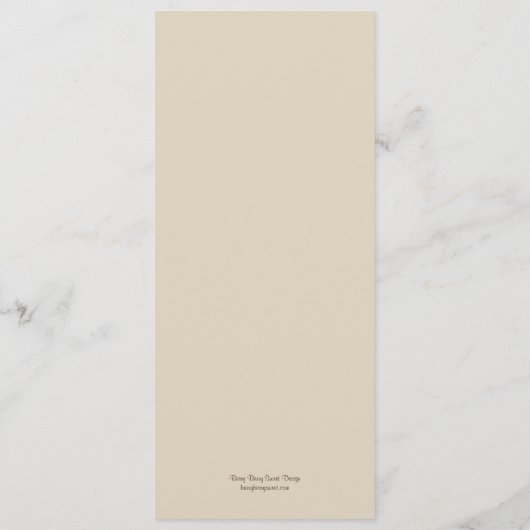 Oak Tree Weddenmenu Card Menu (Achterkant)