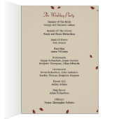 Oak Tree Weddenprogramma-kaart (Binnen (Rechts))