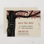 Oak Tree Weddenschap Save the Date Card (Voorkant / Achterkant)