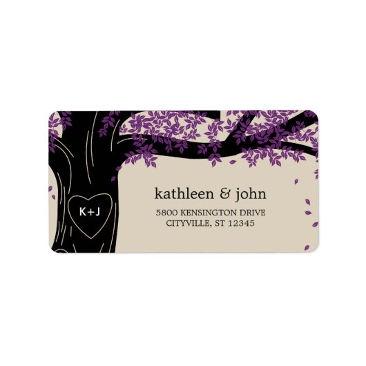 Oak Tree Wedding Adresetiketten Etiket (Voorkant)
