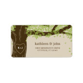 Oak Tree Wedding Adresetiketten Etiket (Voorkant)