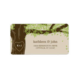 Oak Tree Wedding Adresetiketten Etiket