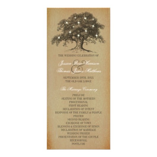  Oak Tree Wedding Collectie - Programma (Voorkant)