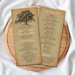 Oak Tree Wedding Collectie - Programma Programmakaart