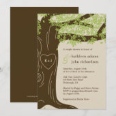 Oak Tree Wedding Douche Uitnodiging (Voorkant / Achterkant)