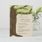 Oak Tree Wedding Douche Uitnodiging (Staand voorkant)