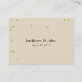 Oak Tree Wedding Flat Place Cards Plaatskaartje (Achterkant)