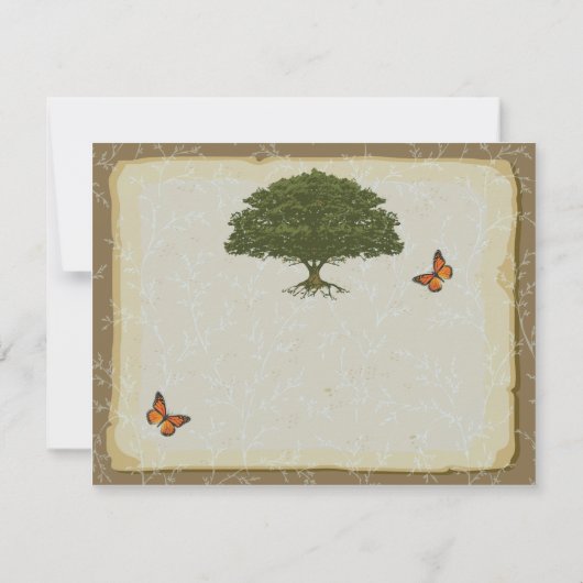 Oak Tree Wedding Matching RSVP (Achterkant)