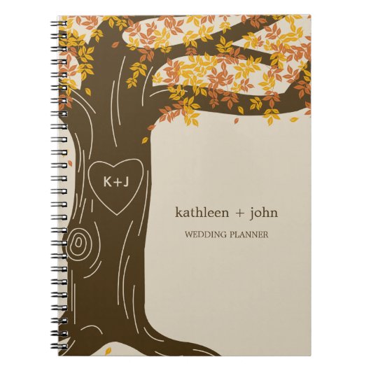 Oak Tree Wedding Planner-laptop - Oranje Notitieboek (Voorkant)