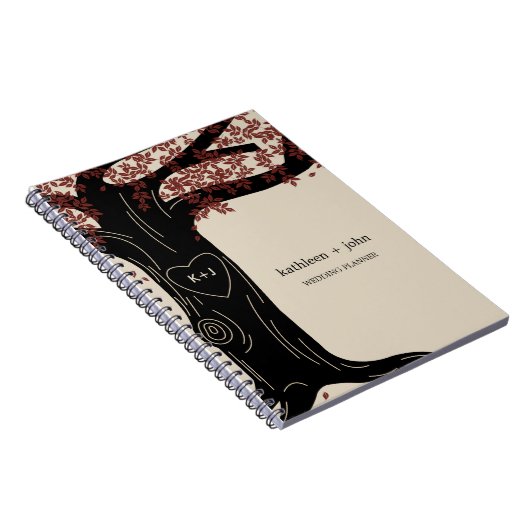 Oak Tree Wedding Planner-laptop - Rood Notitieboek (Rechterzijde)