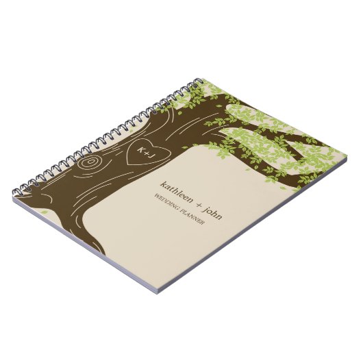 Oak Tree Wedding Planner Notitieboek - Groen (Linkerzijde)