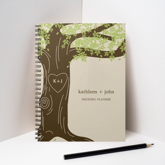 Oak Tree Wedding Planner Notitieboek - Groen