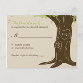 Oak Tree Wedding RSVP Briefkaart (Voorkant)