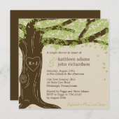 Oak Tree Wedding Shower-uitnodiging Kaart (Voorkant / Achterkant)