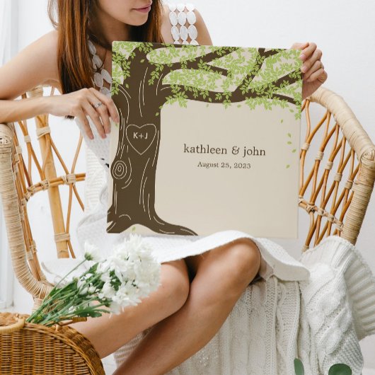 Oak Tree Wrapped Canvas Art - Green