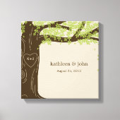Oak Tree Wrapped Canvas Art - Green (Voorkant)