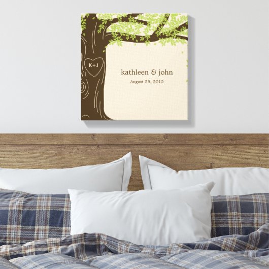 Oak Tree Wrapped Canvas Art - Green (Insitu (Slaapkamer))