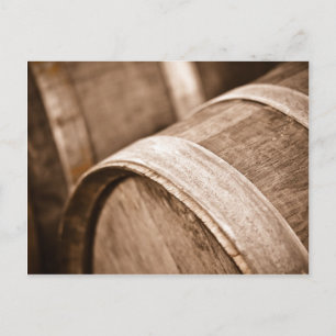 Oak Wine Barrel in Napa Valley California Briefkaart