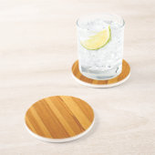 Oak Wood Beverage Coaster Zandsteen Onderzetter (Zijkant)