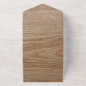 Oak Wood Grain Kijk uit All In One Uitnodiging (Buitenkant)