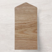 Oak Wood Grain Kijk uit All In One Uitnodiging (Binnen)