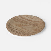 Oak Wood Grain Kijk uit Papieren Bordje (Gekanteld)