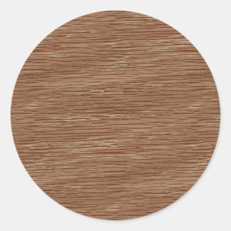 Oak Wood Grain Kijk uit Ronde Sticker