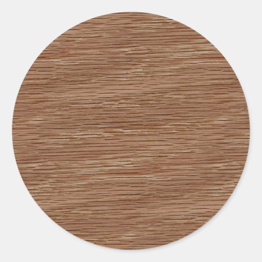 Oak Wood Grain Kijk uit Ronde Sticker (Voorkant)