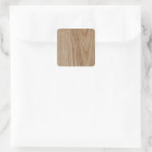 Oak Wood Grain Kijk uit Vierkante Sticker (Tas)