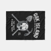 Oak Wood Skull Island schedel Tempelier Treasu Fleece Deken (Voorkant (Horizontaal))