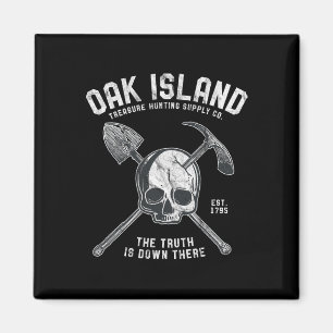 Oak Wood Skull Island  schedel Tempelier Treasu Magneet