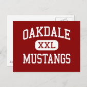 Oakdale - Mustangs - High - Oakdale California Briefkaart (Voorkant / Achterkant)