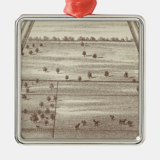 Oakdale Ranch Metalen Ornament (Voorkant)