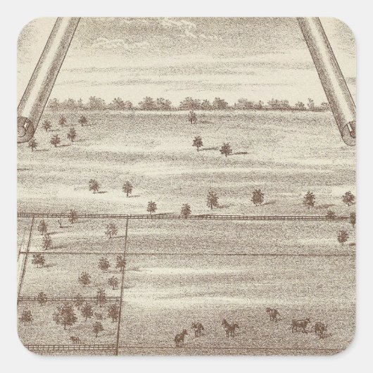 Oakdale Ranch Vierkante Sticker (Voorkant)