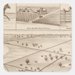 Oakdale Ranch Vierkante Sticker