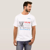Oakland, Amerikaanse tekstkunst T-shirt (Voorkant volledig)