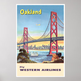 Oakland Art Californië Reisposter Westerse Print