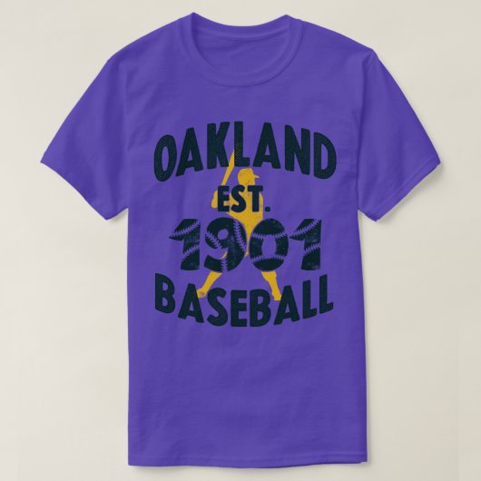Oakland Baseball EST 1901 Baseball Batter  T-shirt (Design voorkant)