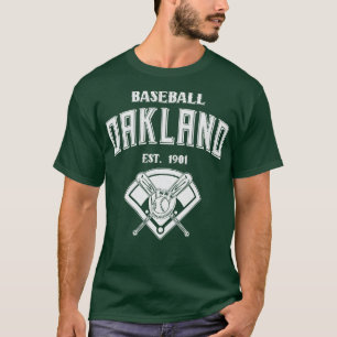 Oakland Baseball EST 1901 Wit Tekst T-shirt