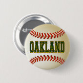 OAKLAND BASEBALL RONDE BUTTON 5,7 CM (Voorkant /achterkant)