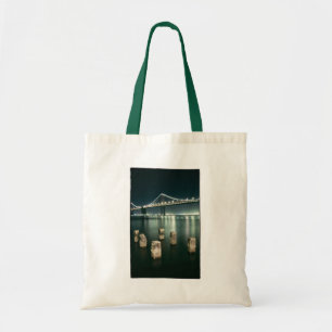 Oakland Bay Bridge bij nacht Tote Bag