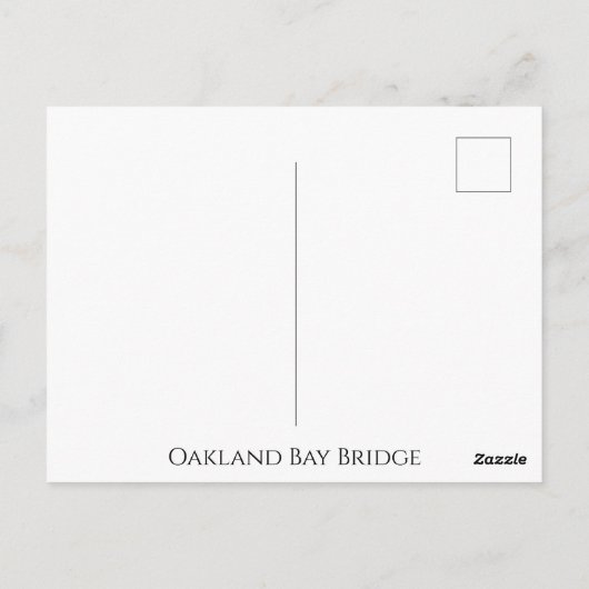 Oakland Bay Bridge Briefkaart (Achterkant)