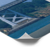 Oakland Bay Bridge met zeilboot, San Francisco, C Poster (Hoek)