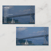 Oakland Bay Bridge met zeilboot, San Francisco, C Visitekaartje (Voorkant / Achterkant)