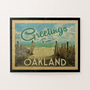 Oakland Beach Vintage Travel Legpuzzel