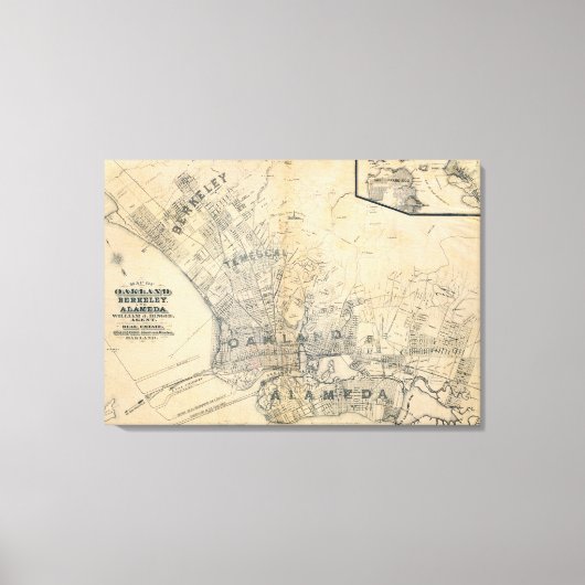 Oakland, Berkeley, Alameda Canvas Afdruk (Voorkant)